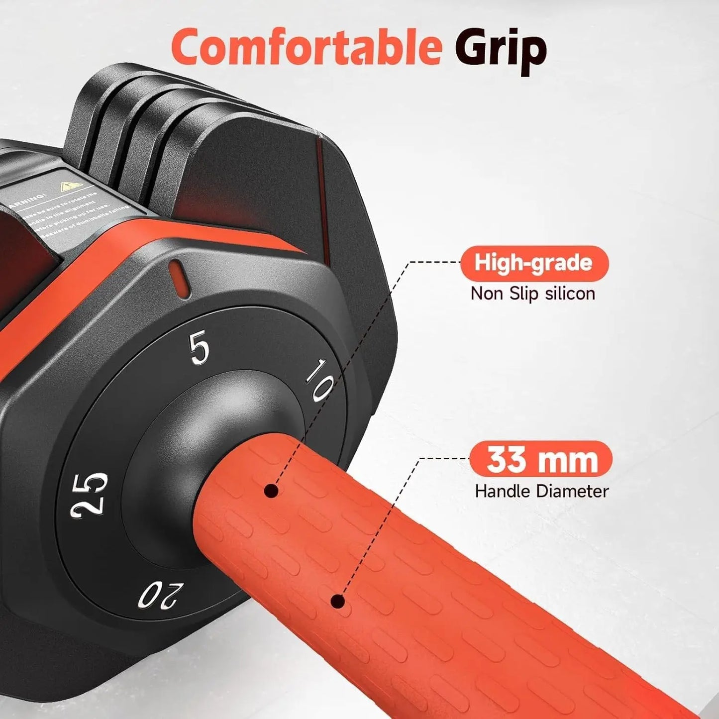 FED Fitness Adjustable Dumbbells 5 To 25 Lb Home Gym