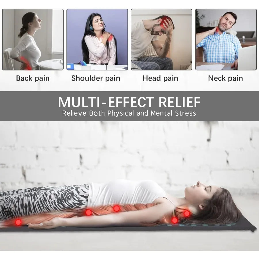 Yoga Acupressure Mat Set With Pillow For Back Neck Pain