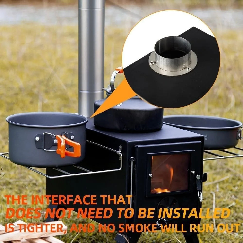 TIFICY Portable Outdoor Wood Fired Stove for Heating and Cooking