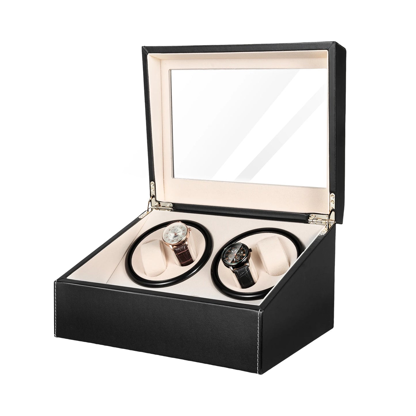 Automatic Watch Winder Box PU Leather Storage Case