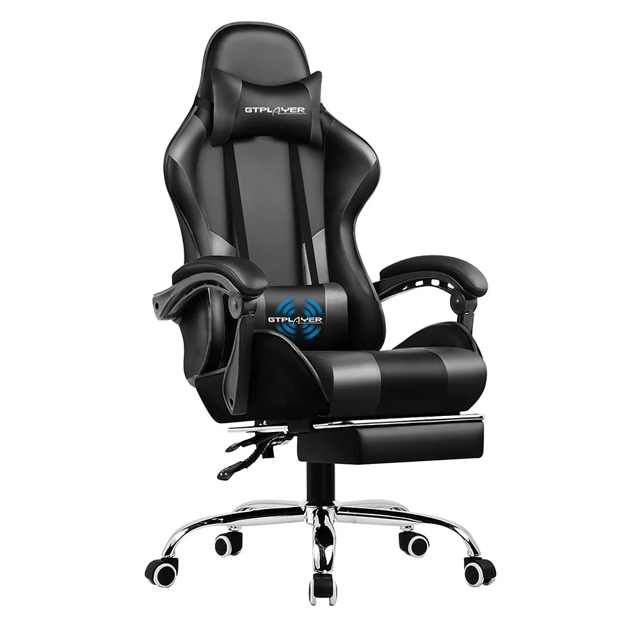 GTPLAYER Ergonomic Gaming Chair With Footrest And Lumbar Support