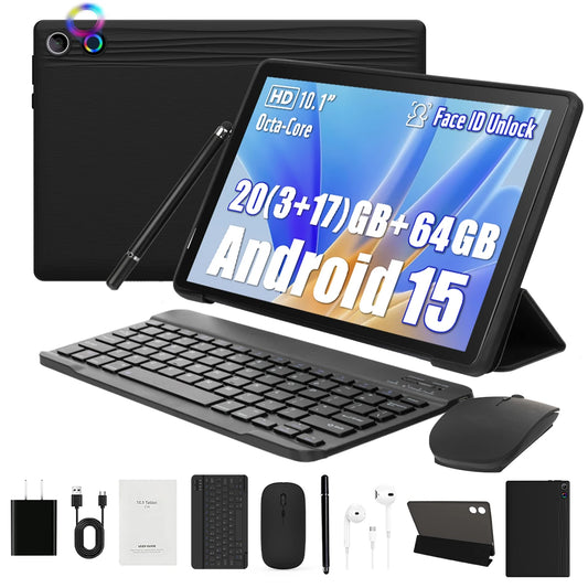 URAO Android Tablet 64GB Expandable 1TB Stylus Keyboard Set