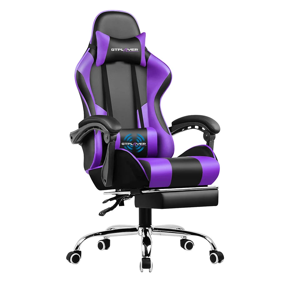 GTPLAYER Ergonomic Gaming Chair With Footrest And Lumbar Support