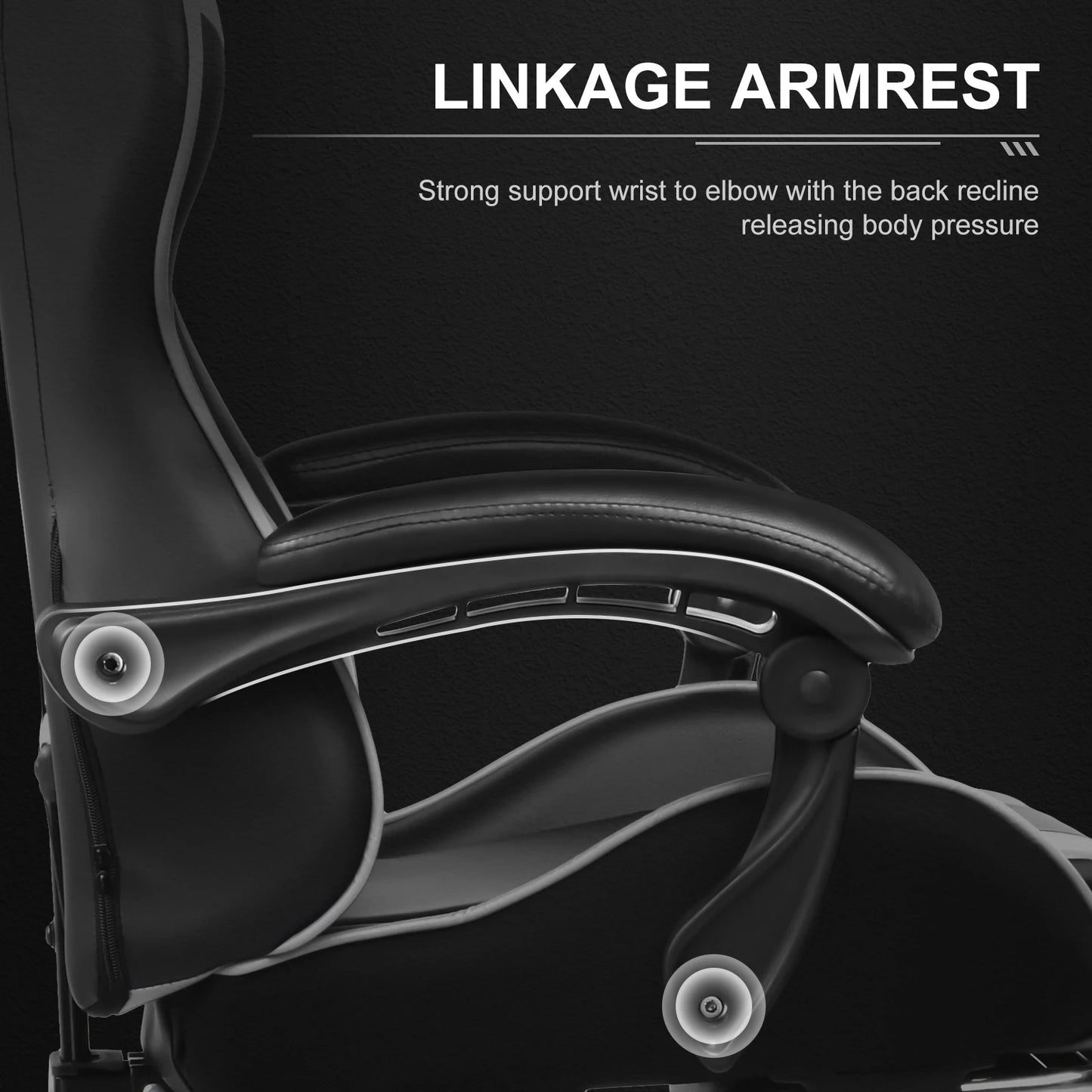 GTPLAYER Ergonomic Gaming Chair With Footrest And Lumbar Support