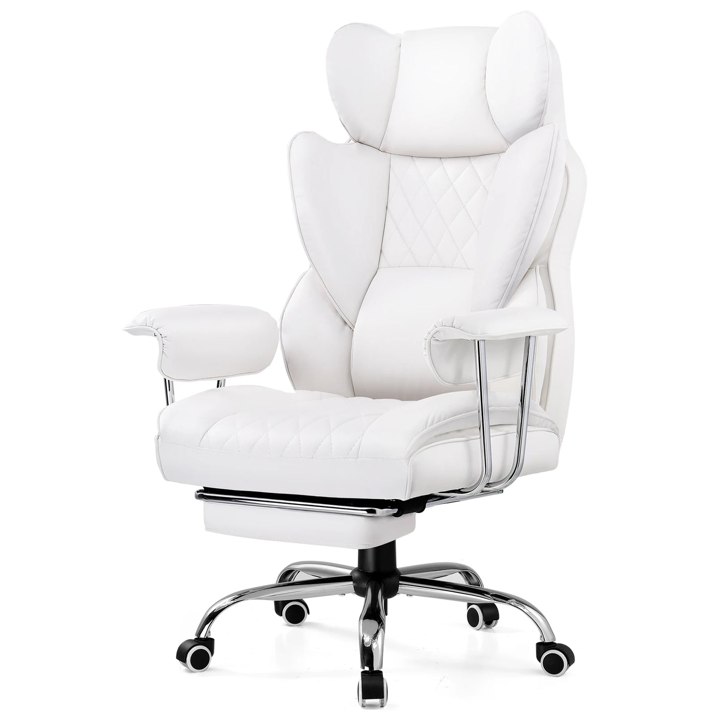 COMHOMA Ergonomic Office Chair With Footrest And Pocket Spring Lumbar