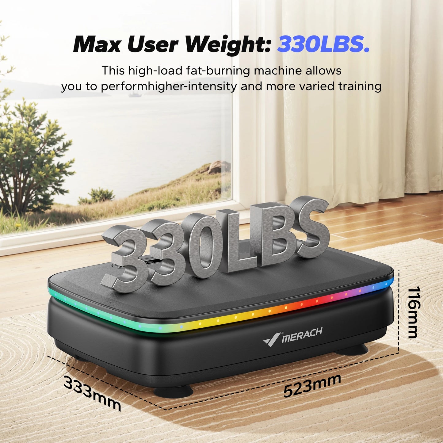 Merach Vibration Plate Exercise Machine Full Body Workout