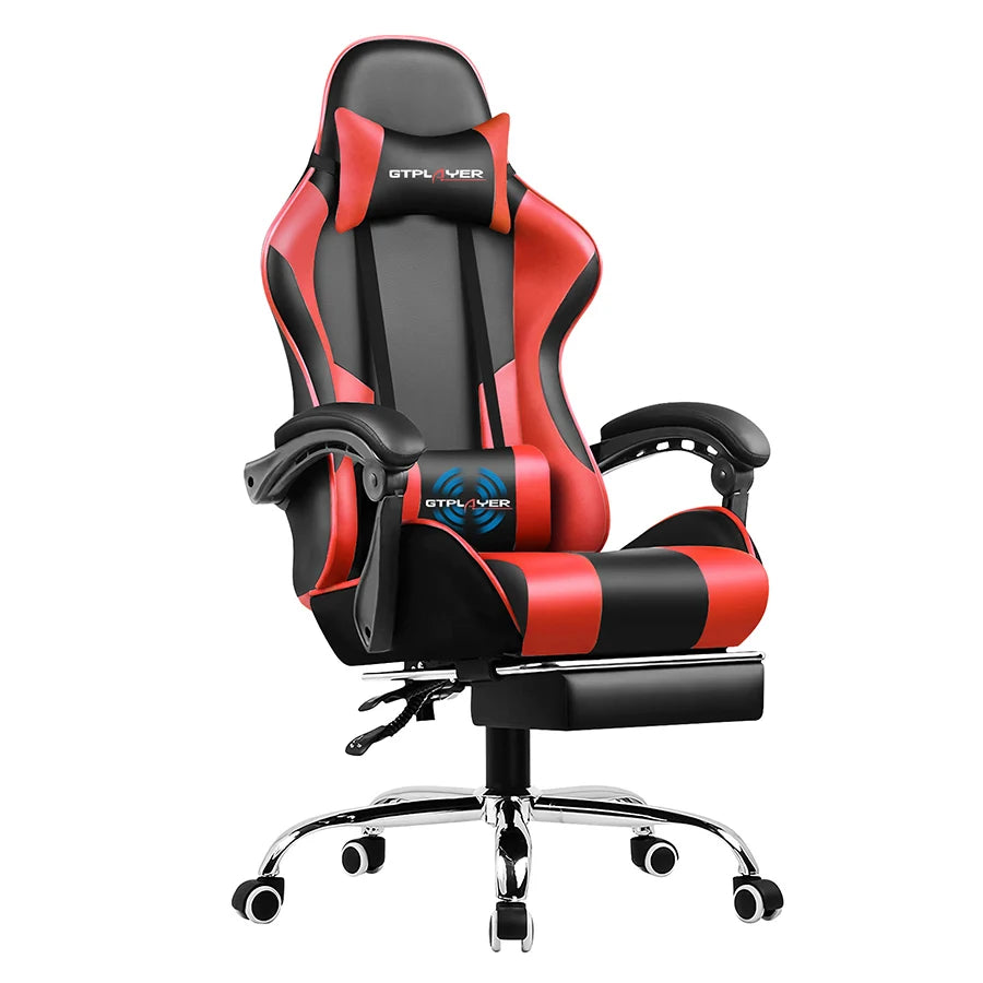 GTPLAYER Ergonomic Gaming Chair With Footrest And Lumbar Support