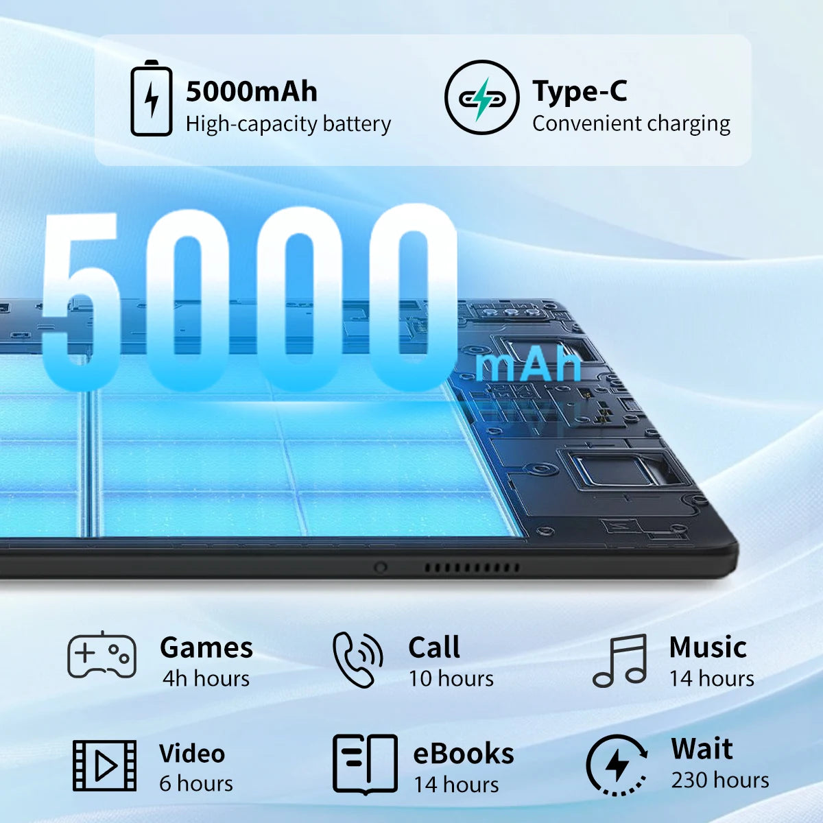 URAO Android Tablet 64GB Expandable 1TB Stylus Keyboard Set