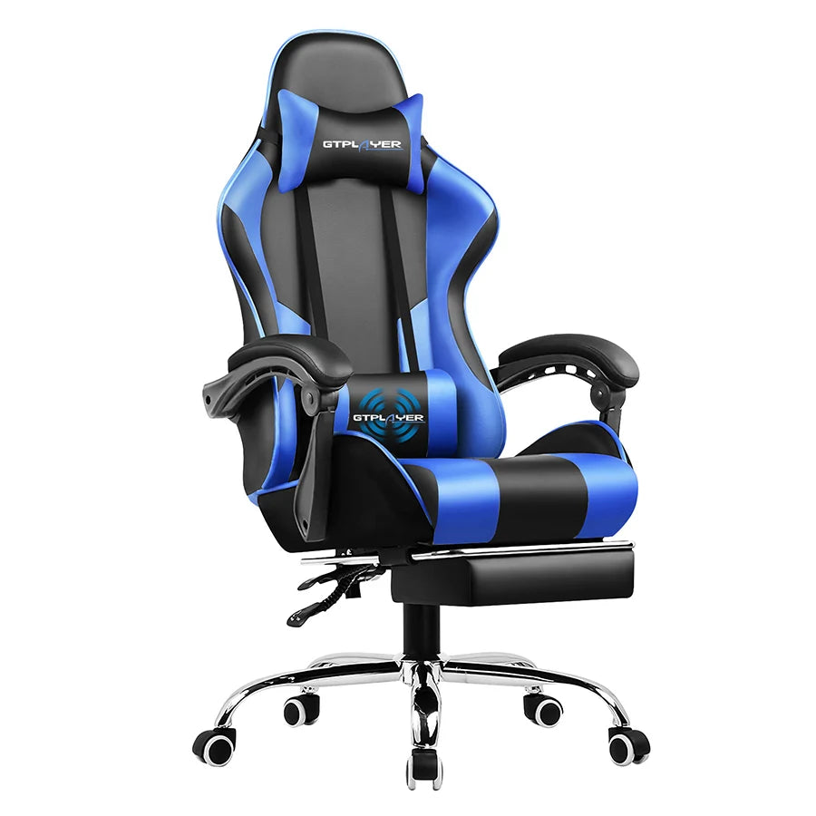 GTPLAYER Ergonomic Gaming Chair With Footrest And Lumbar Support