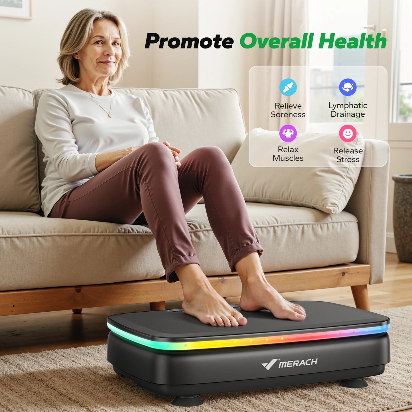 Merach Vibration Plate Exercise Machine Full Body Workout