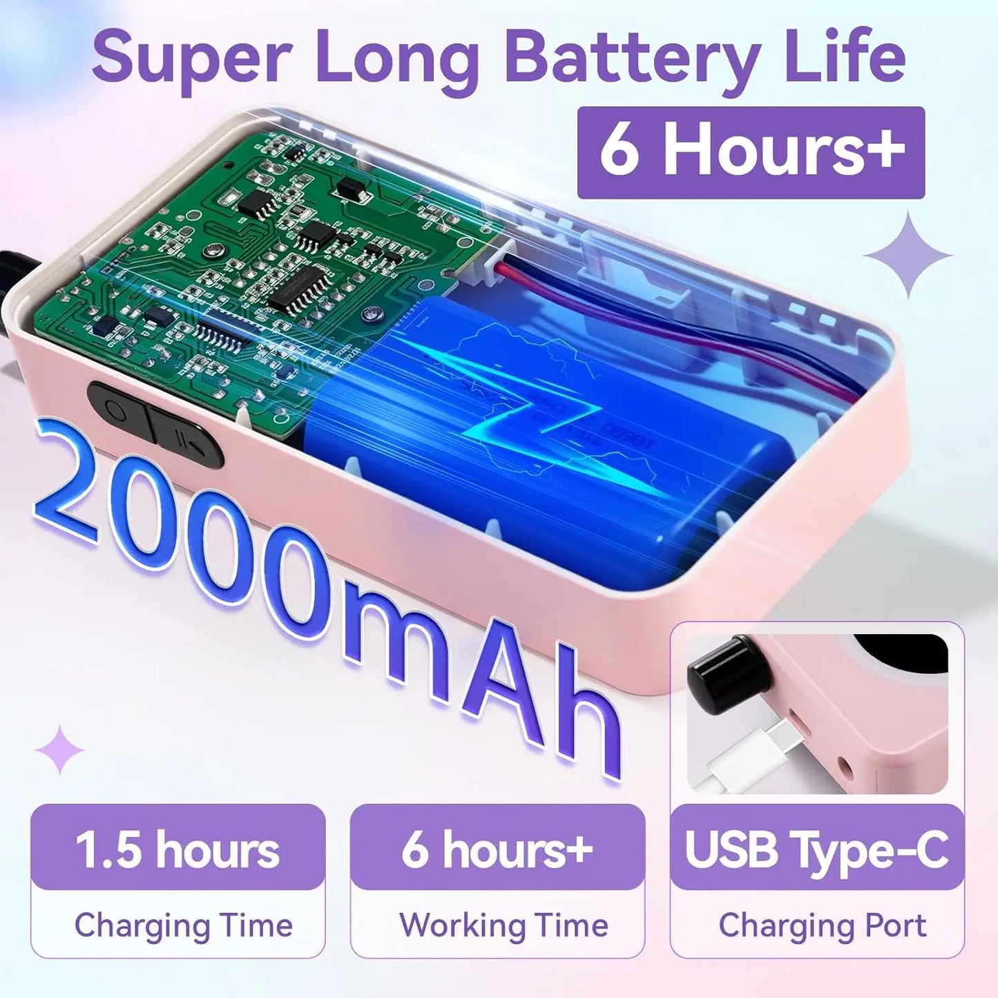 Makartt Rechargeable Nail Drill 35000RPM Electric Nail File Portable
