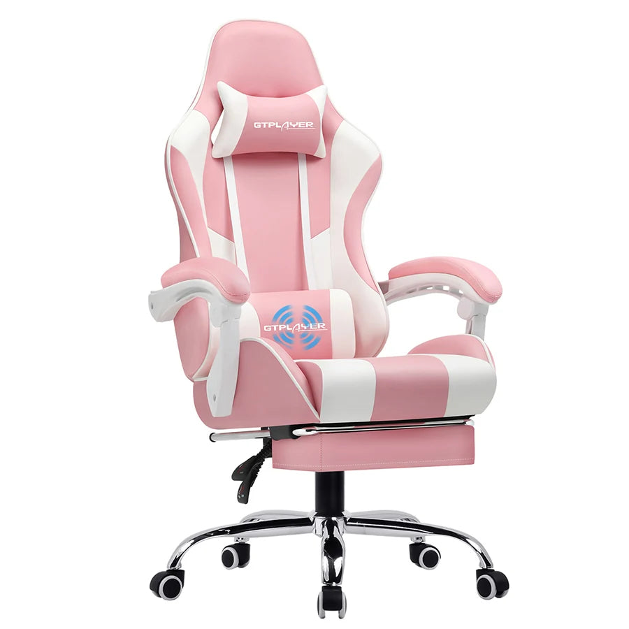 GTPLAYER Ergonomic Gaming Chair With Footrest And Lumbar Support