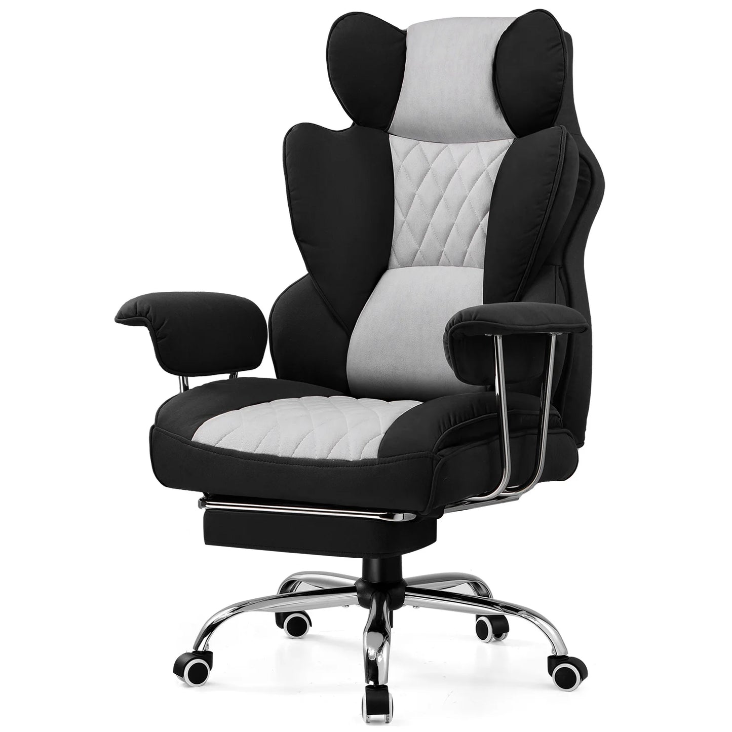 COMHOMA Ergonomic Office Chair With Footrest And Pocket Spring Lumbar