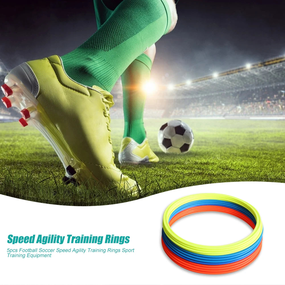 Shunmaii Portable Soccer Agility Rings 5pc Set Training Equipment