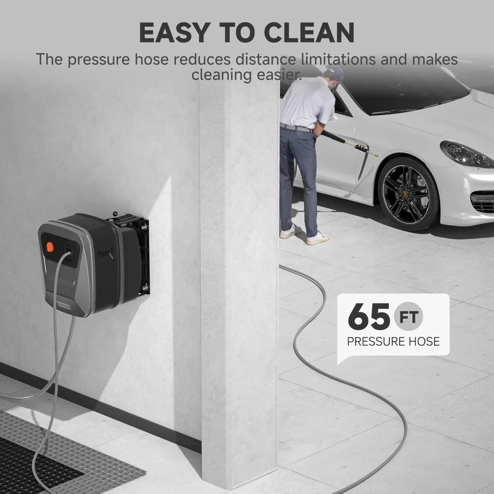 2500 PSI Pressure Washer with Foam Cannon, 65 FT Hose & 4 Nozzles for Cars/Patios/Driveways