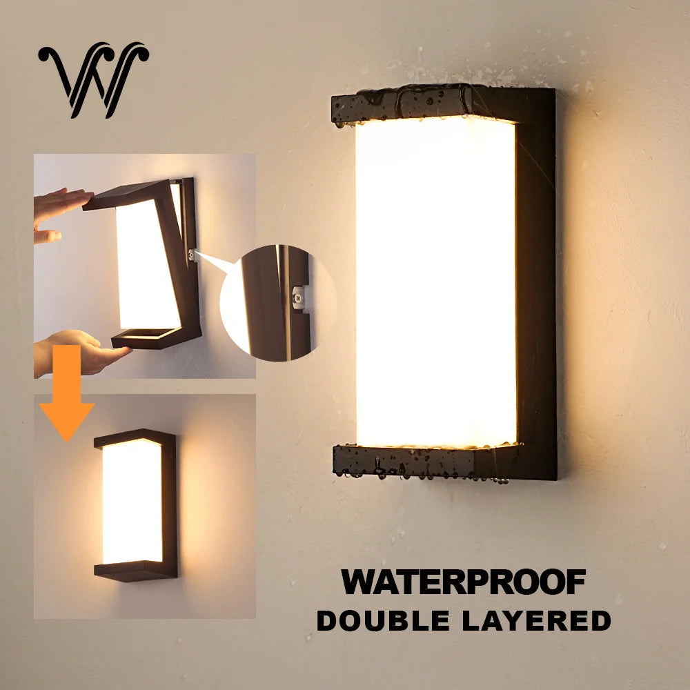 WOMINGSEN IP65 Outdoor LED Wall Lamp 24W Exterior Light