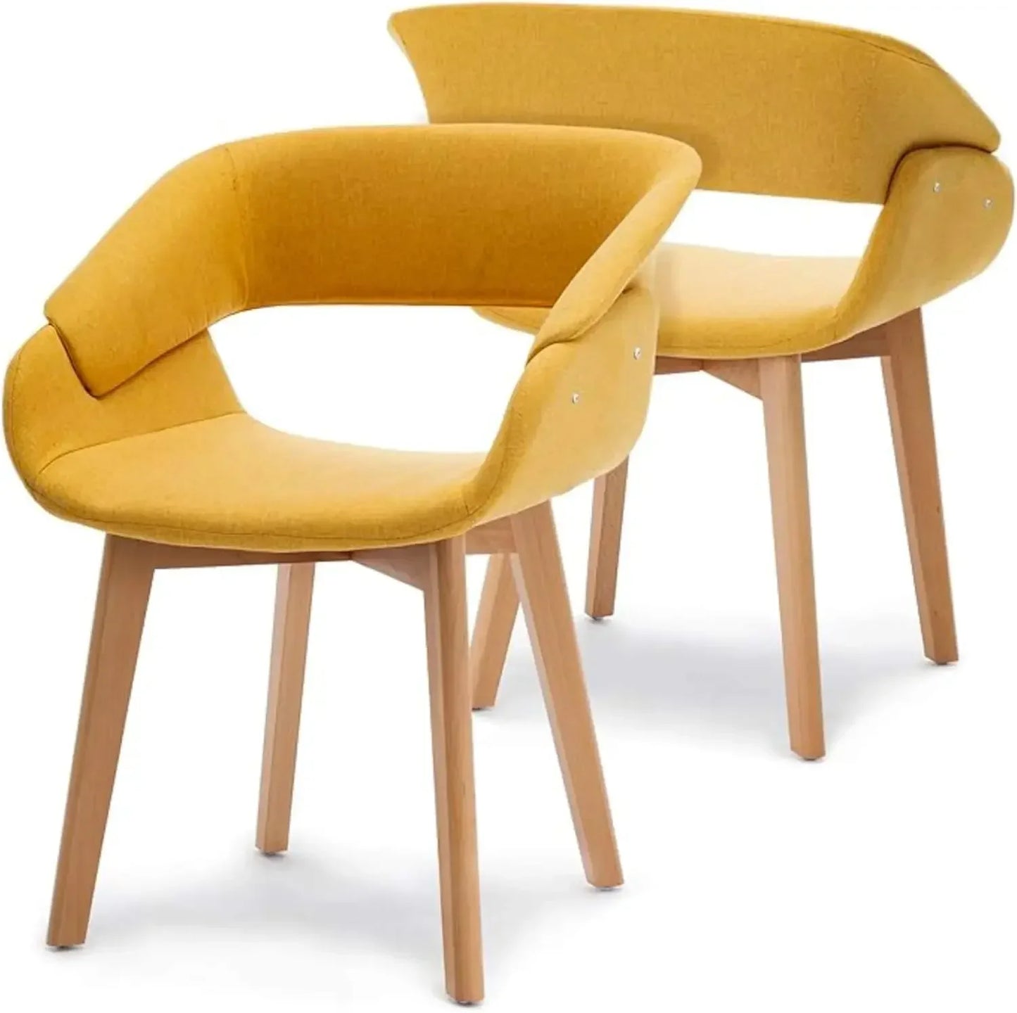 Guangbai Modern Faux Leather Dining Chairs Set of 2