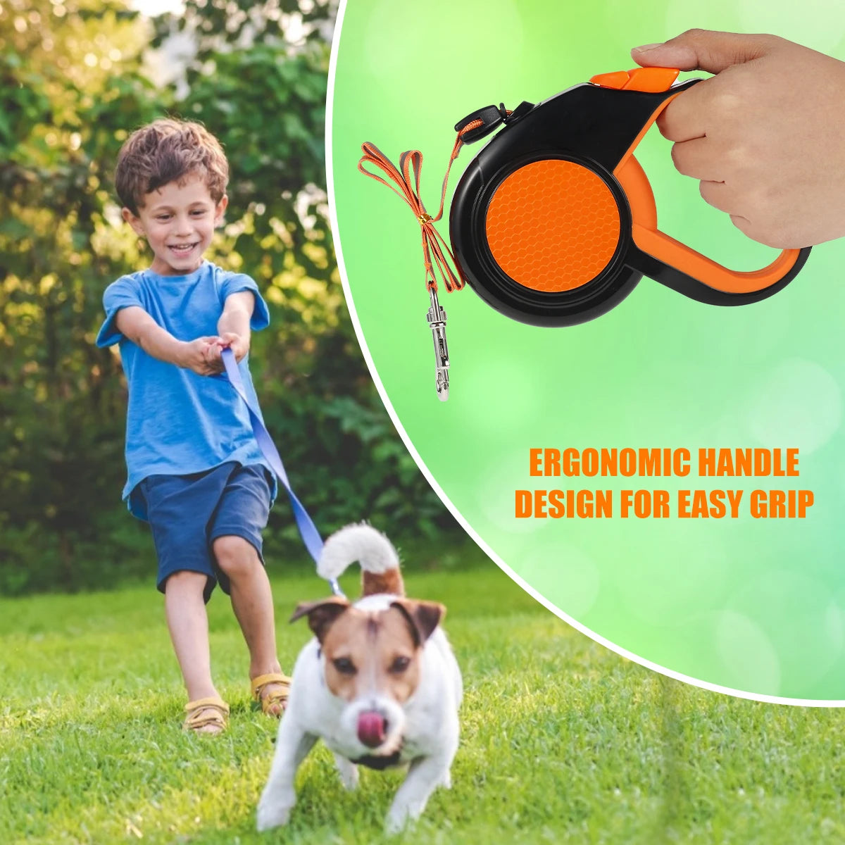 8M Retractable Dog Leash Heavy Duty With Reflective Tape