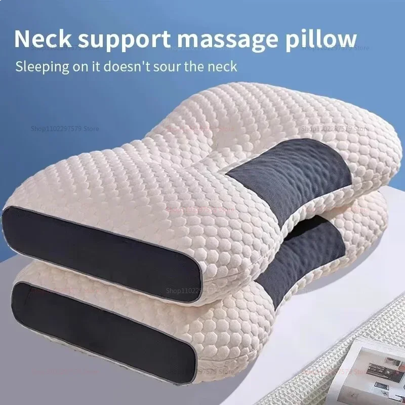 Cervical Orthopedic Neck Pillow Memory Foam Bamboo Fiber Neck Pain