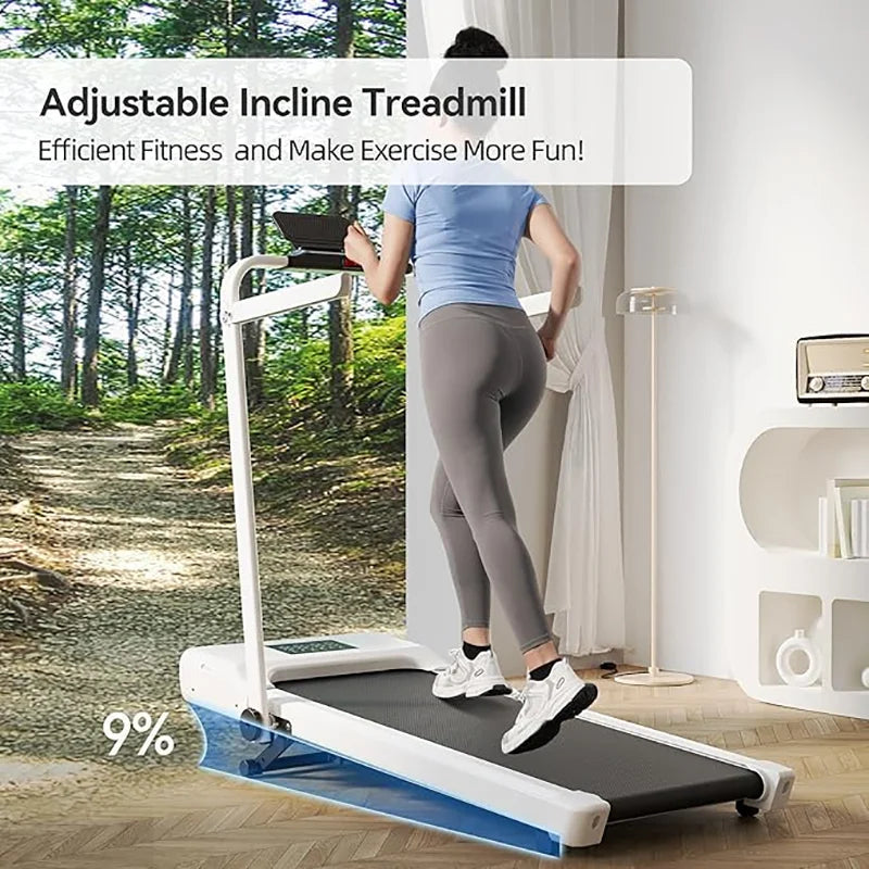 Under-Desk Walking Pad Treadmill With 9 Percent Incline LCD Display