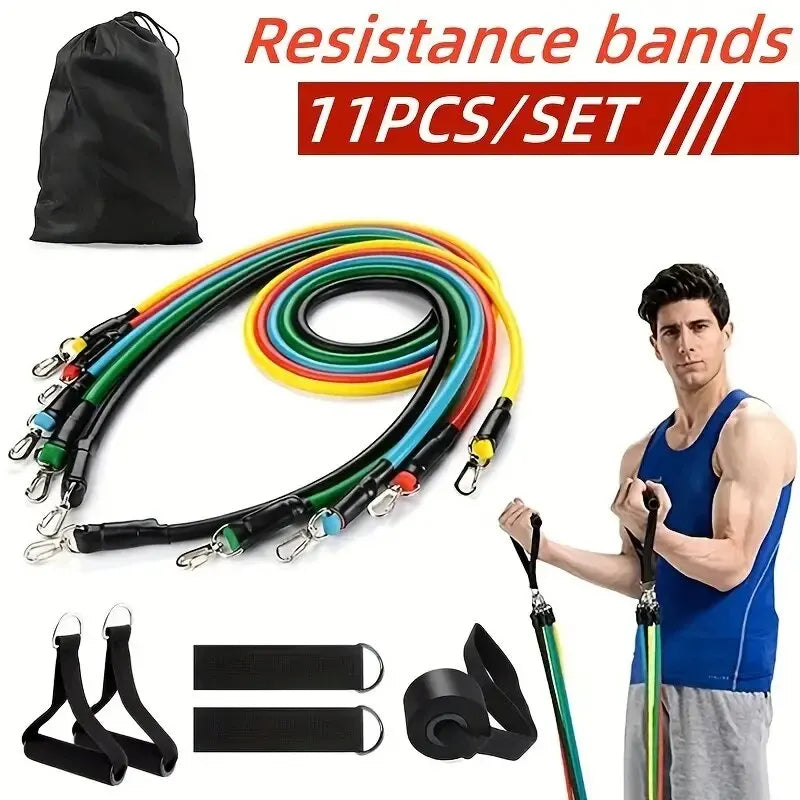TPE Resistance Band Set With Door Anchor And Ankle Straps