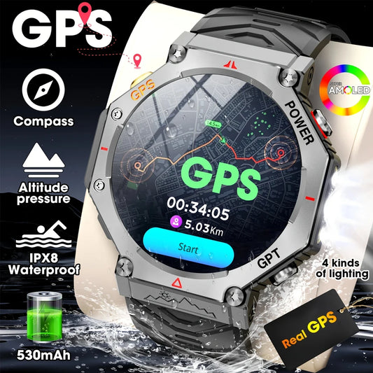 Senbono GPS Smartwatch With Built In GPS AI Fitness Tracker