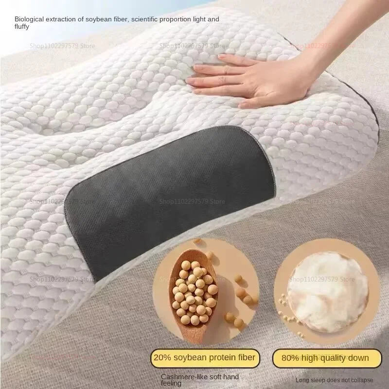 Cervical Orthopedic Neck Pillow Memory Foam Bamboo Fiber Neck Pain