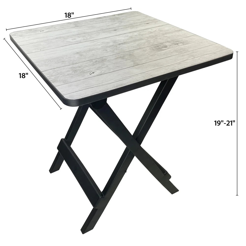 Adjustable Height Portable Folding Camp Side Table Outdoor Indoor