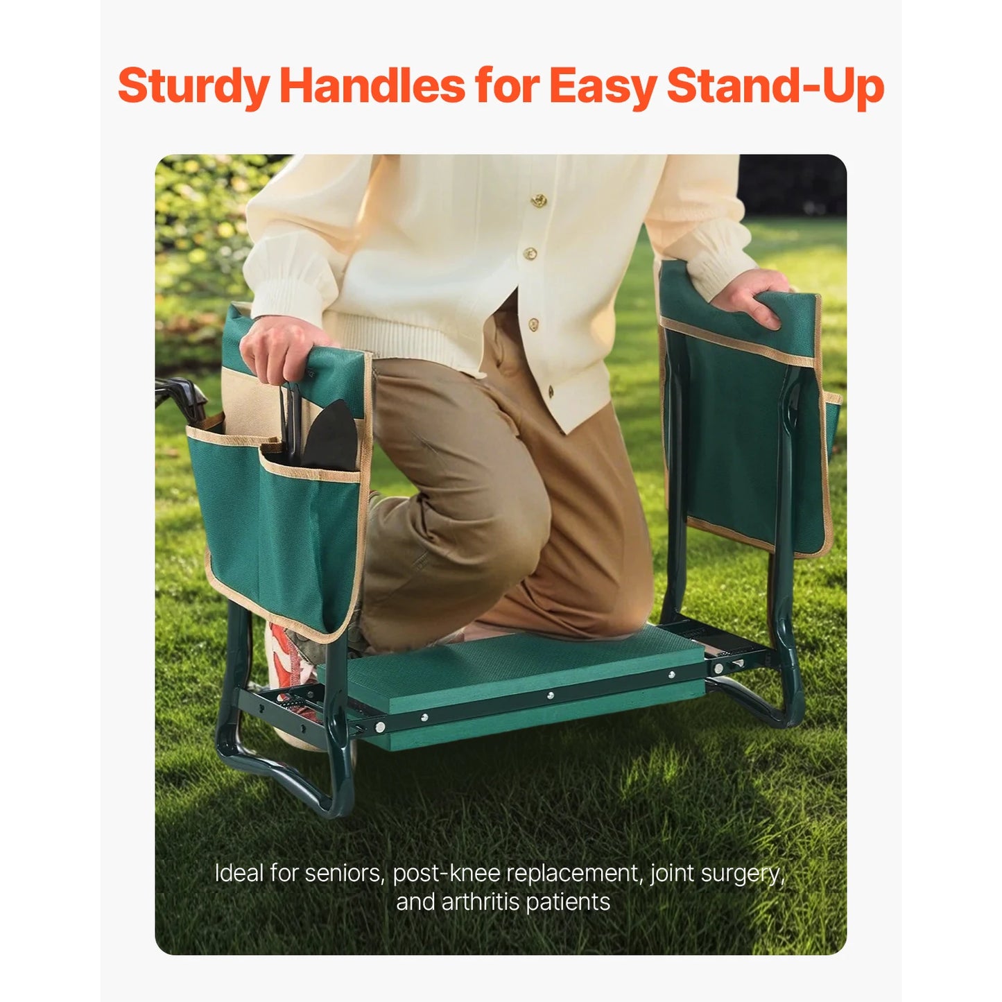 SucceBuy Garden Kneeler And Seat Folding With 6 Inch Pad