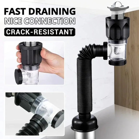 Universal Drain Pipe Kit For Kitchen Sink And Basin