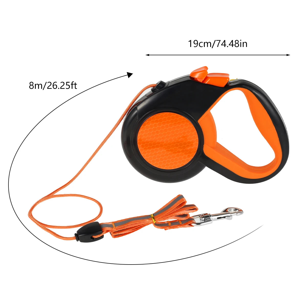 8M Retractable Dog Leash Heavy Duty With Reflective Tape