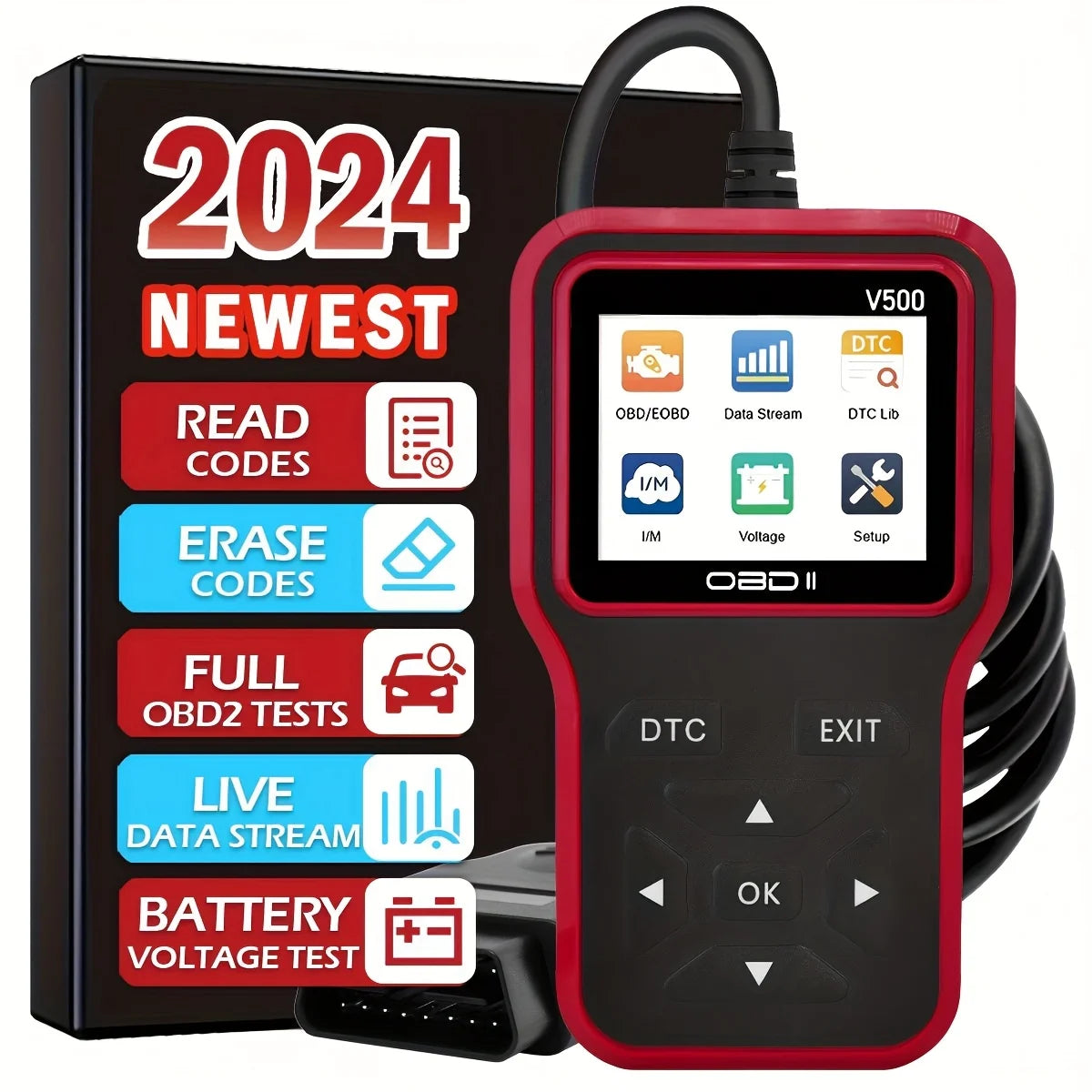Car OBD2 Scanner Diagnostic Tool V500 Engine Fault Code Reader