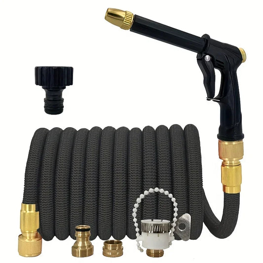 Expandable Magic Hose High Pressure Car Wash Garden Hose With Spray Gun Set