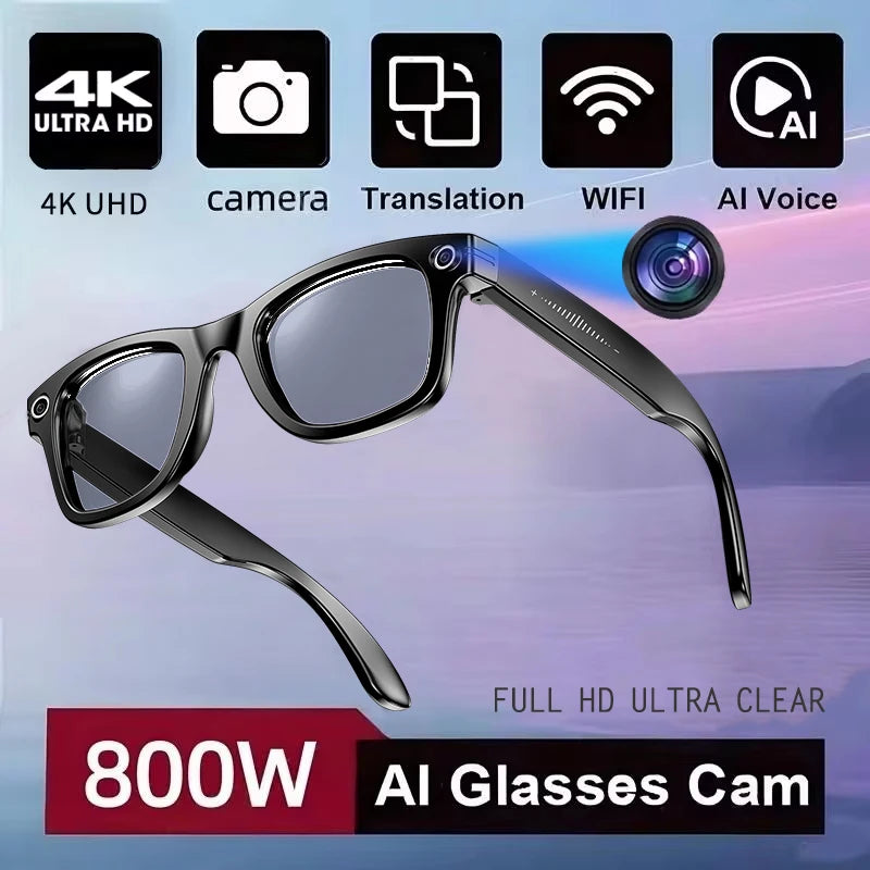 GUHUAVM AI Camera Translation Glasses Waterproof Smart Sunglasses