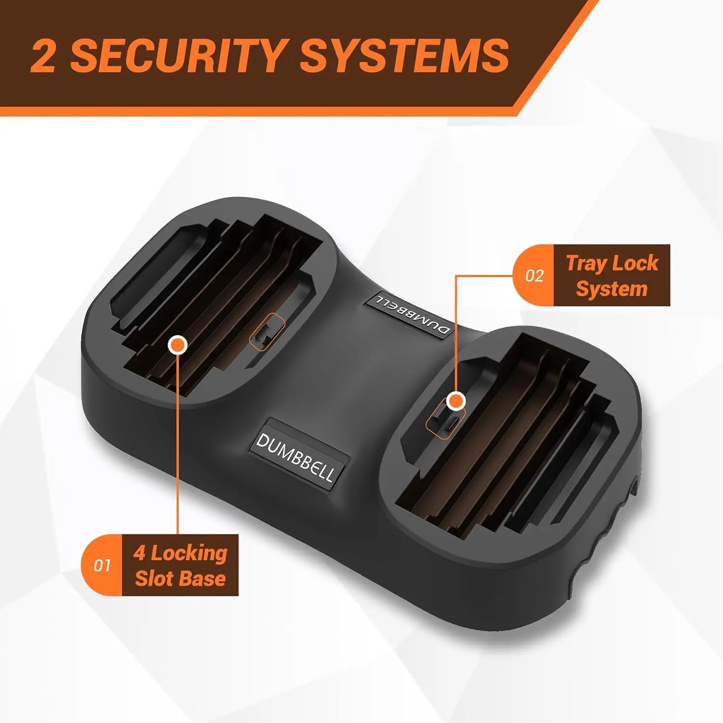 HiMISS 18 In 1 Adjustable Dumbbell Set With Tray Storage