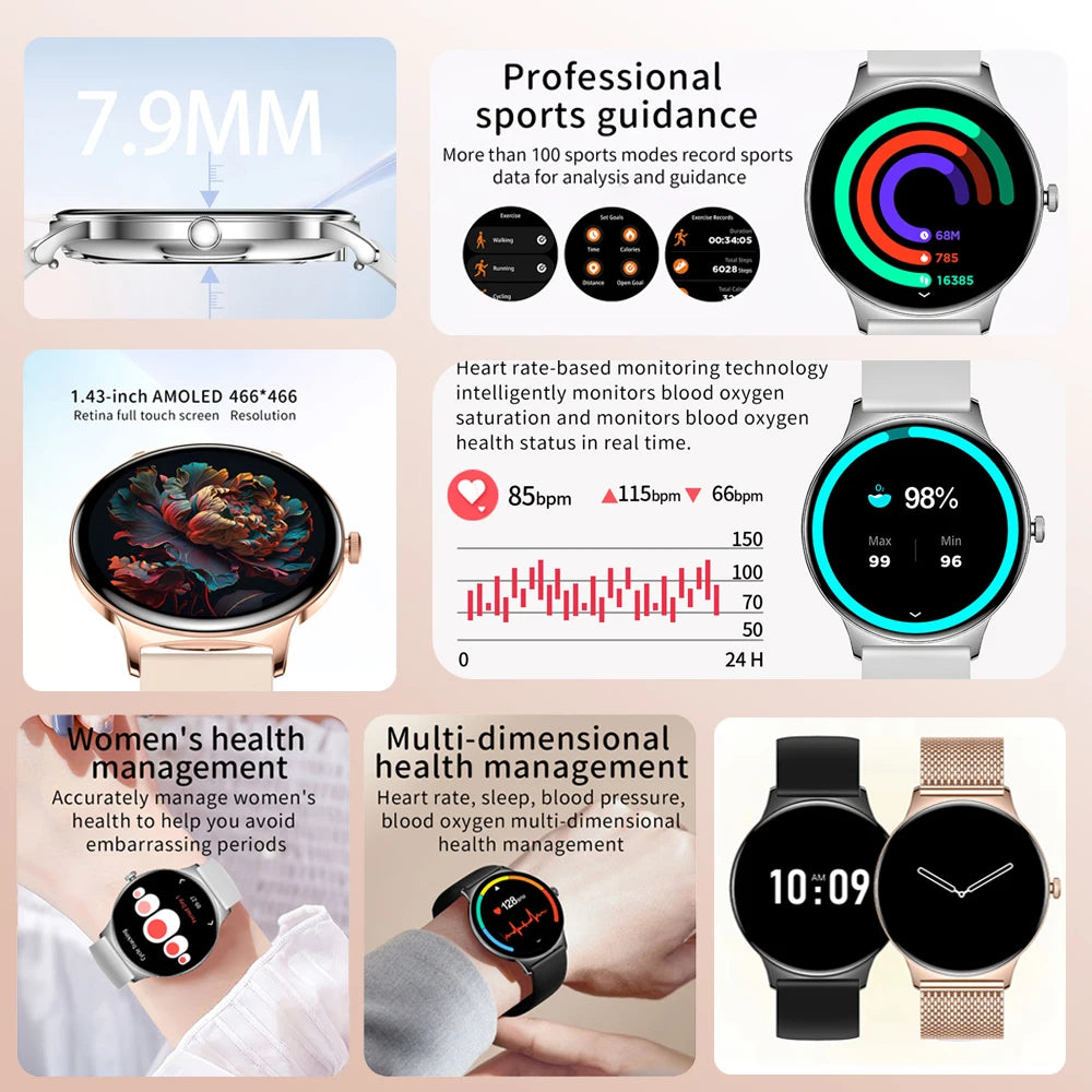 Huawei Ultra Slim AMOLED Smartwatch for Women Heart Rate Bluetooth