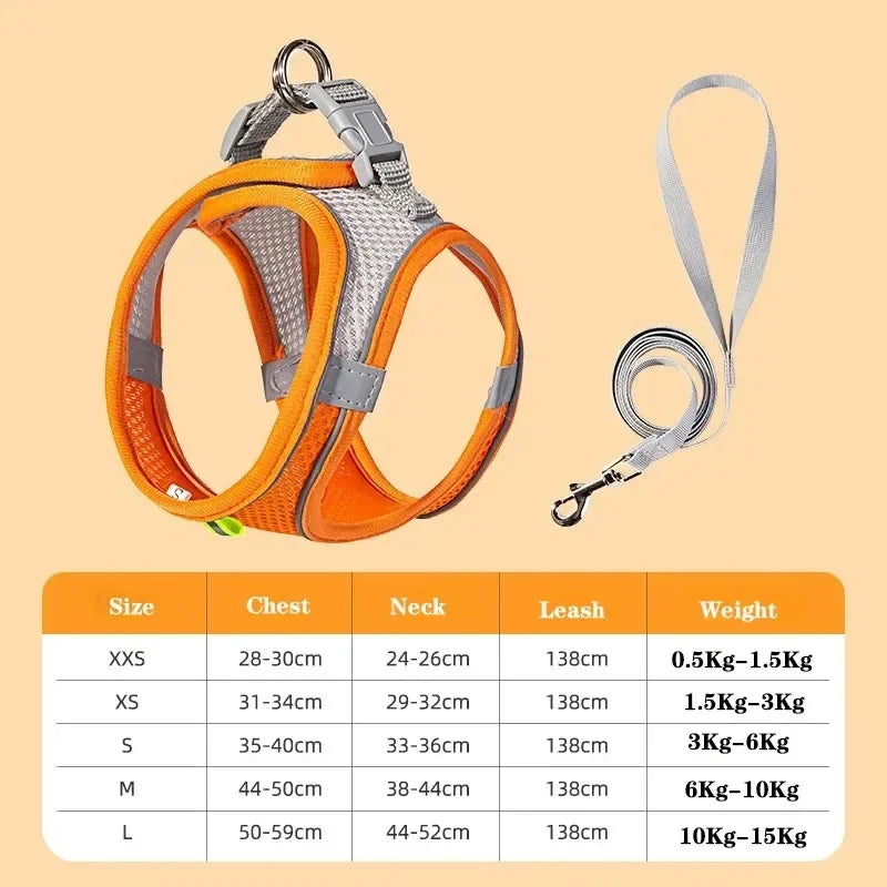 NONECN Soft Mesh Dog Harness Vest For Small Medium Dogs