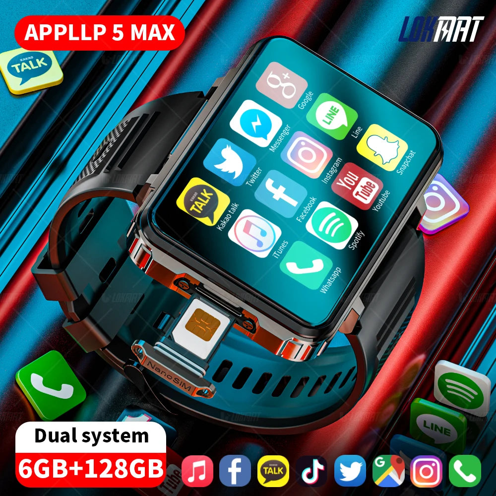 LOKMAT APPLLP 5 MAX Android Smartwatch 4G Wifi Square