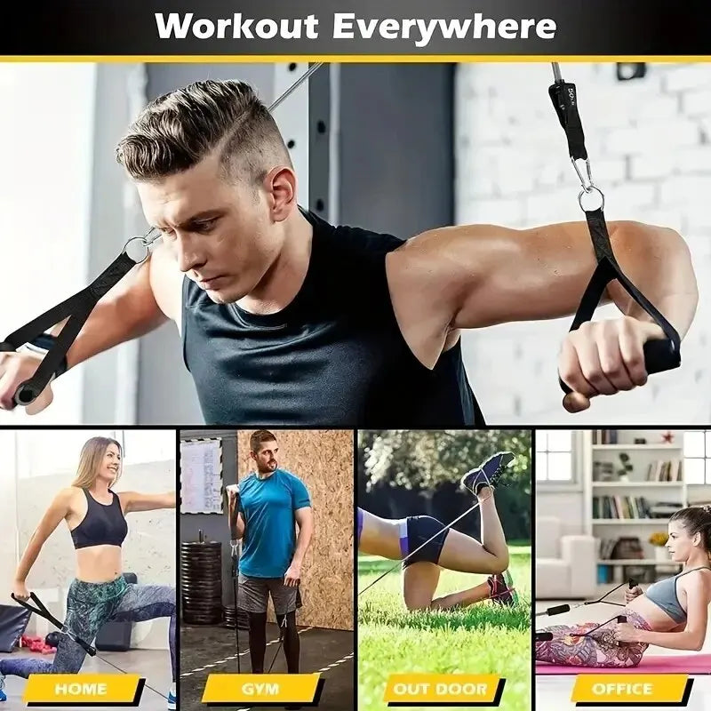 TPE Resistance Band Set With Door Anchor And Ankle Straps