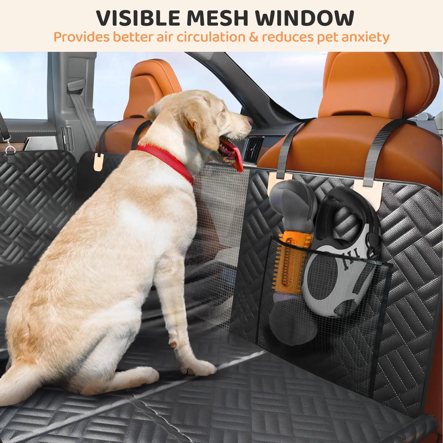 NONECN Car Rear Seat Dog Hammock Cover Heavy Duty 400lb