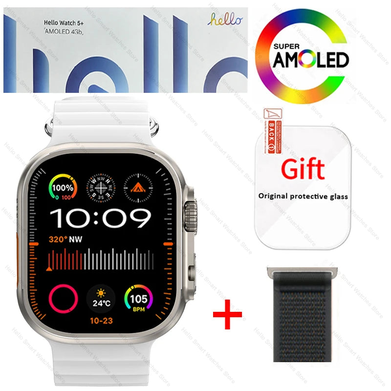 Hello Watch 5 Plus Ultra3 Smartwatch 4G NFC Bluetooth AMOLED