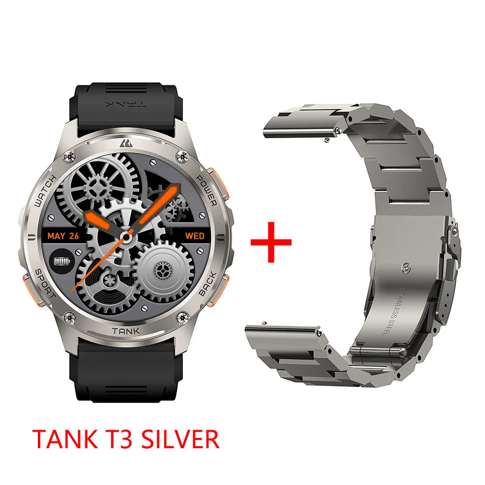 KOSPET Tank T3 Smart Watch Military Style AMOLED Bluetooth