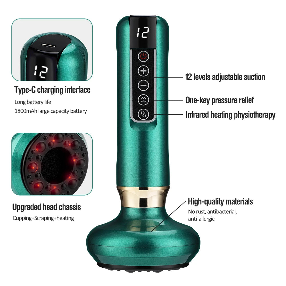 PASTSKY 12 Level Electric Cupping Device USB Rechargeable