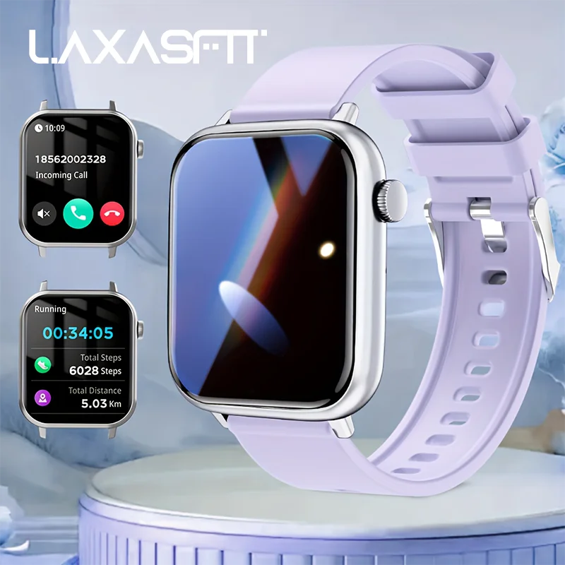 LAXASFIT Waterproof Smartwatch With Bluetooth Calling And Voice Assistant