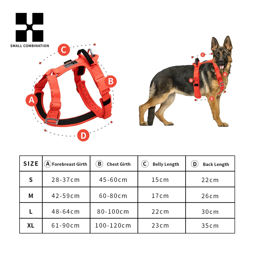 Small Combination Reflective No Pull Adjustable Dog Harness Vest