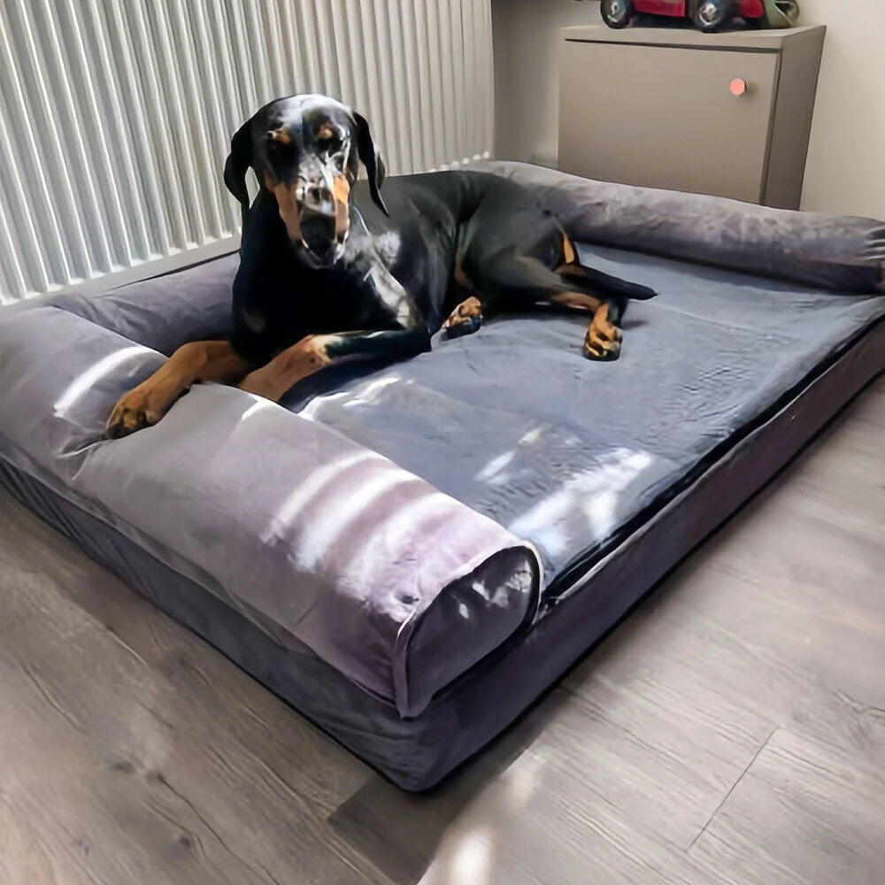 BORWARTCN Orthopedic Memory Foam Dog Bed With Removable Waterproof Cover