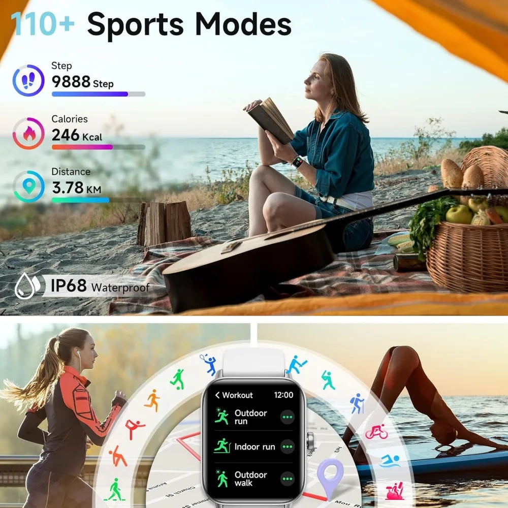 Erilles Smartwatch with Alexa Built-in IP68 Waterproof Fitness Tracker
