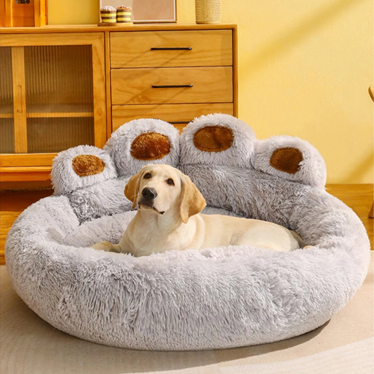 BeiYu Pet Fluffy Dog Bed Winter Warm Comfort Bedding