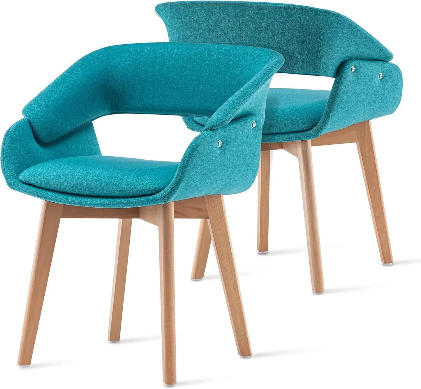 Guangbai Modern Faux Leather Dining Chairs Set of 2