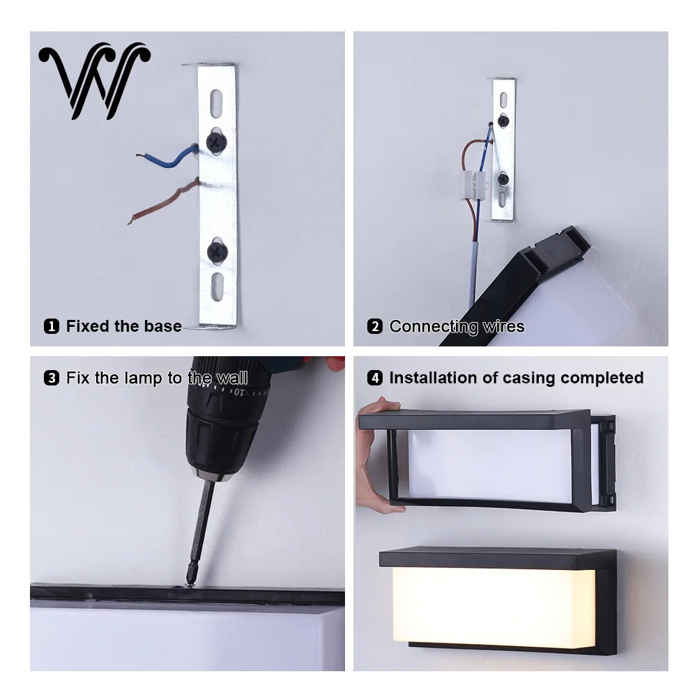 WOMINGSEN IP65 Outdoor LED Wall Lamp 24W Exterior Light
